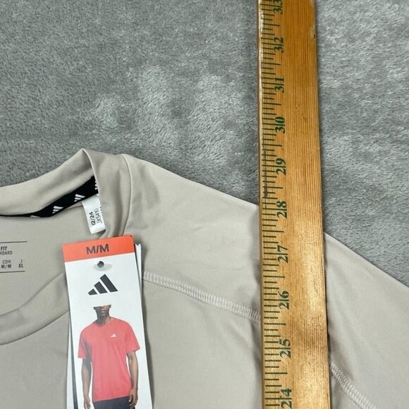 Adidas Mens Medium Regular Fit T-Shirt Gray Activewear Athletic a0346 - Picture 4 of 8